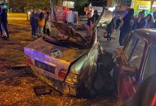Фото - Mercedes разорвало пополам при ДТП в Пензе
