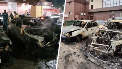 Фото - Неизвестный устроил массовый поджог автомобилей во дворе жилого дома